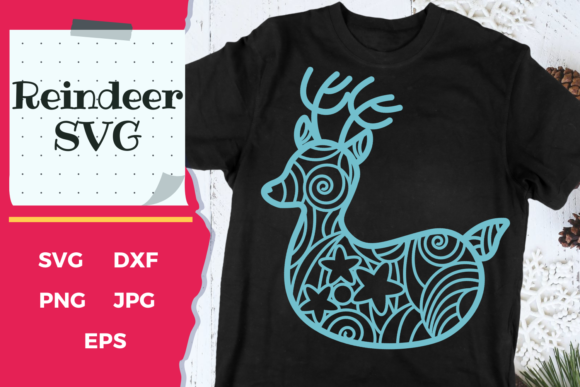 Christmas Reindeer Line Art: Premium Graphics & Illustrations