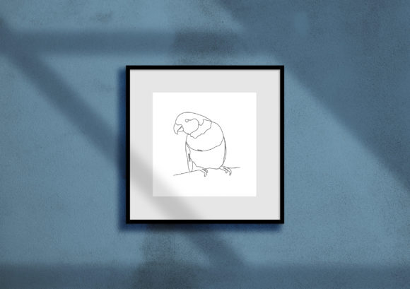 Continuous Line Art Vector Parrot Bird Graphics & Illustrations