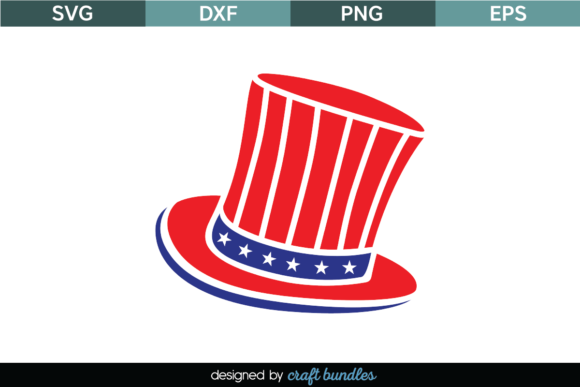 Patriotic Top Hat SVG: Graphics for Crafts
