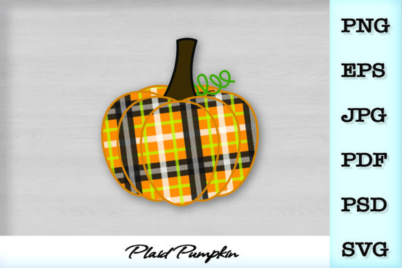 Plaid Pumpkin SVG: Fresh Graphics & Illustrations