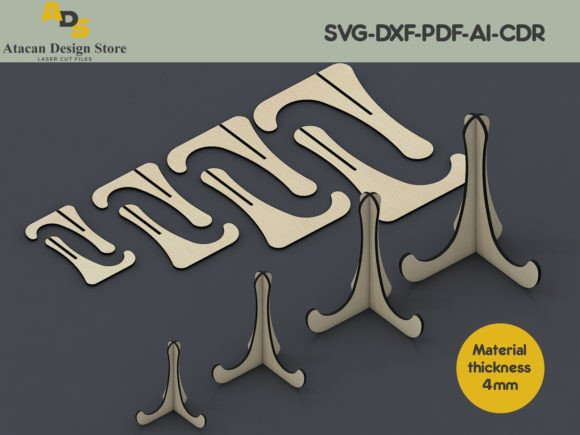 Plywood Plate Holder Easel Stand Display for Laser Cutting