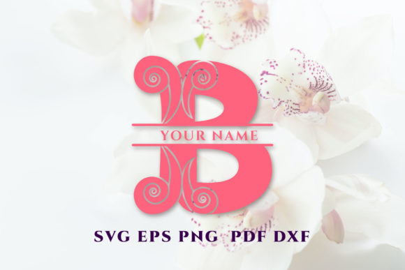 Split Letter B Monogram: Graphics for Crafts & Brands