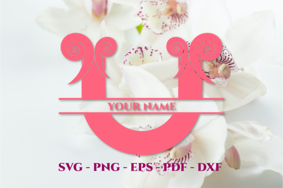 Split Monogram U: Elegant Graphics for Crafts
