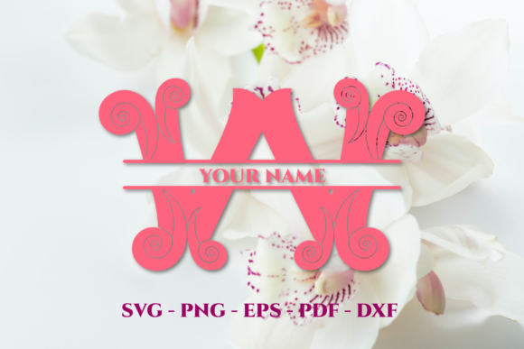 Split Monogram W: Elegant Graphics for Crafts