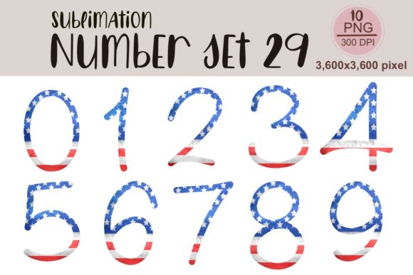 Sublimation Number Set 29: Festive Graphics & Illustrations