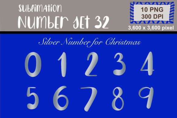 Sublimation Number Set 32: Graphics & Illustrations