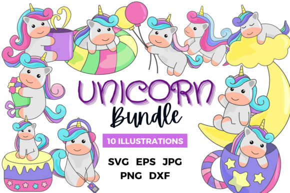 Unicorn Illustration Bundle: Graphics for Branding