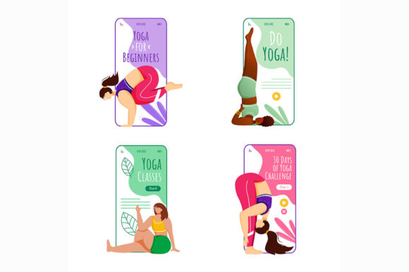 Yoga Classes Smartphone Interface Set Review